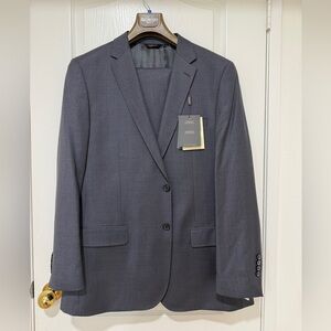 NWT Giorgio by Giorgio Cosani Men’s Gray Suit 46L 40 Waist 2-Piece Set Charcoal